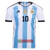 Oficiální Fotbalový Dres Argentina 3 Star Messi 10 Domácí Mistrovství Světa 2022 pro Muži